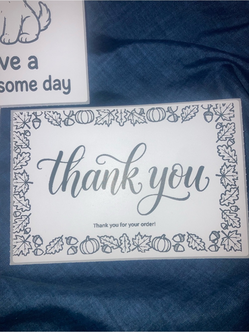 Customized Thank You Note - Black & White (50) 4x6 stickers - Picture 12 of 17